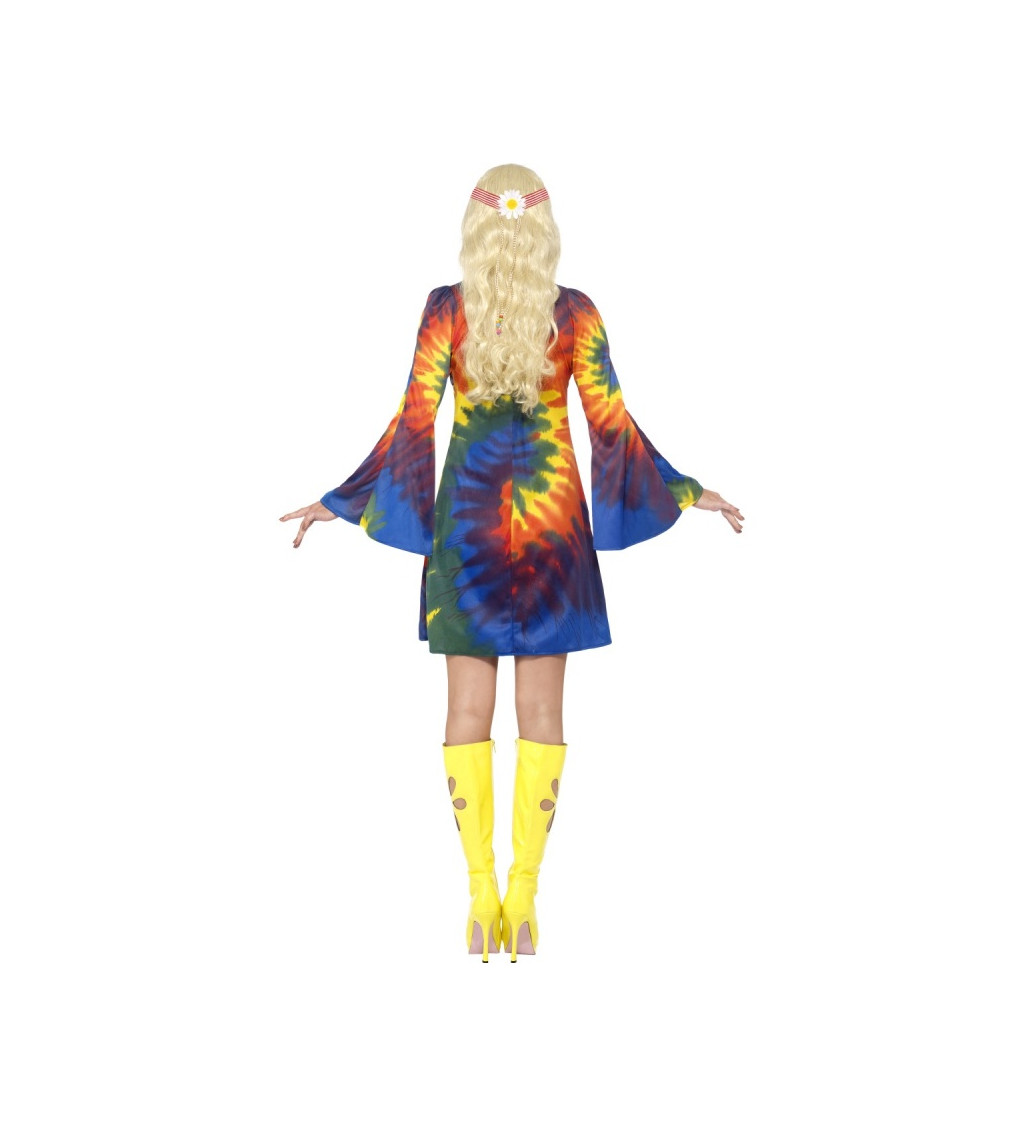 Hippie šaty - duhová spirála