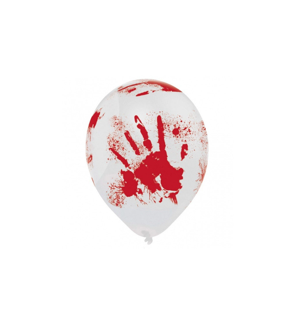 Bílé balónky - krvavá ruka