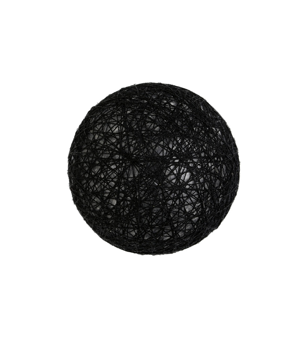 Dekorační černá koule - bavlněná
