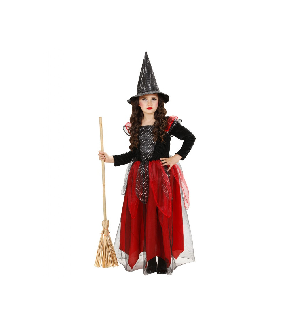 Červený kostým Malá čarodějnice - pro děti
