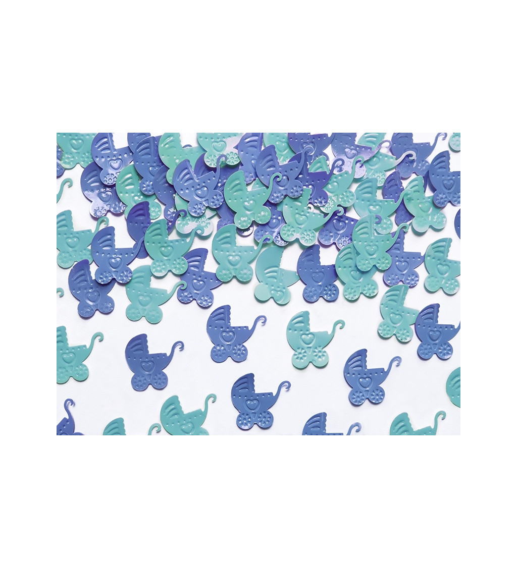 Dětské konfety - Modré kočárky