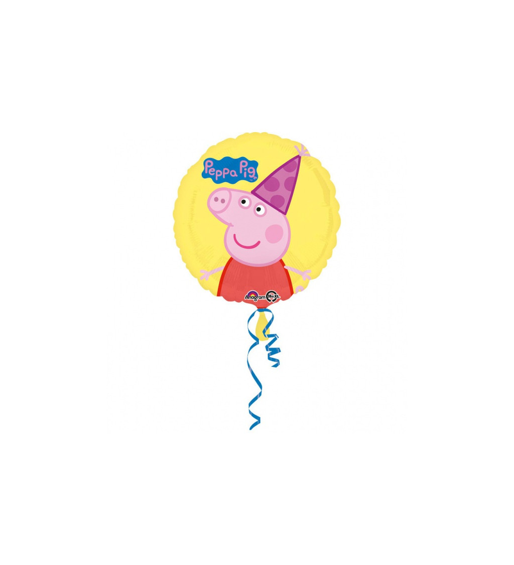 Kulatý balónek Prasátko Pepa - fóliový