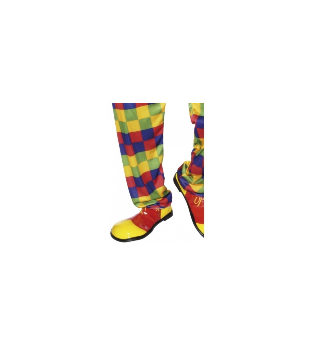 Pestrobarevné boty klauna