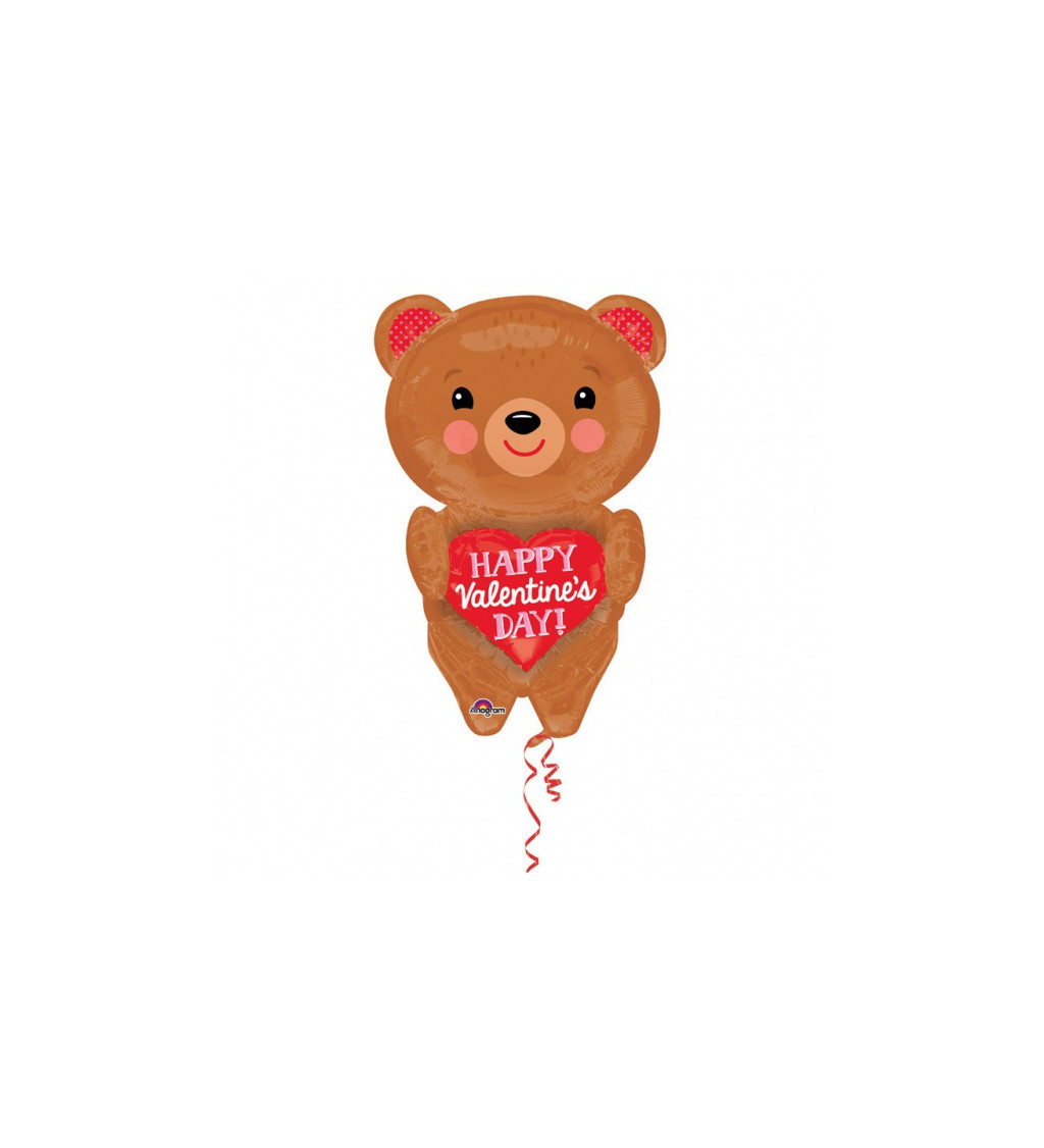Nafukovací medvídek - Valentýnský balónek