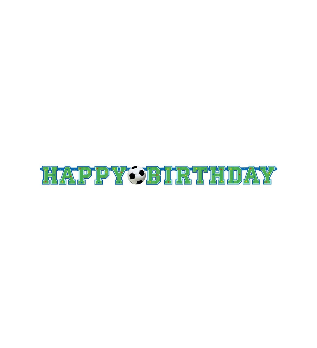 Girlanda - Happy Birthday - fotbal