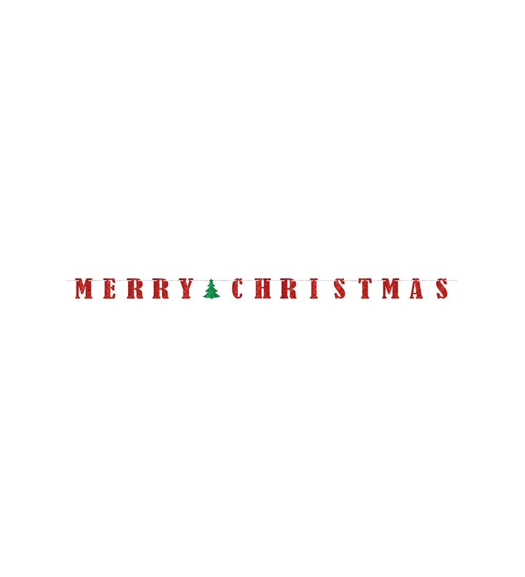 Vánoční ozdoba - nápis Merry Christmas