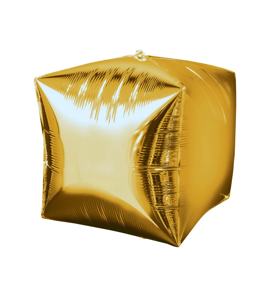Nafukovací kostka - zlatý balónek
