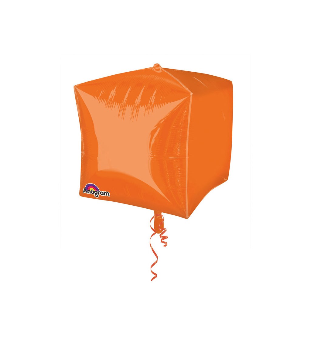 Nafukovací kostka - oranžový balónek