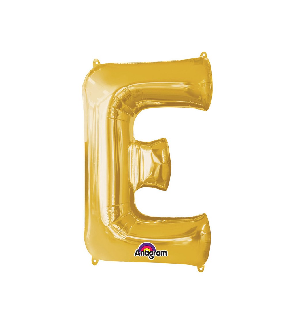 Zlaté nafukovací písmeno E - balónek