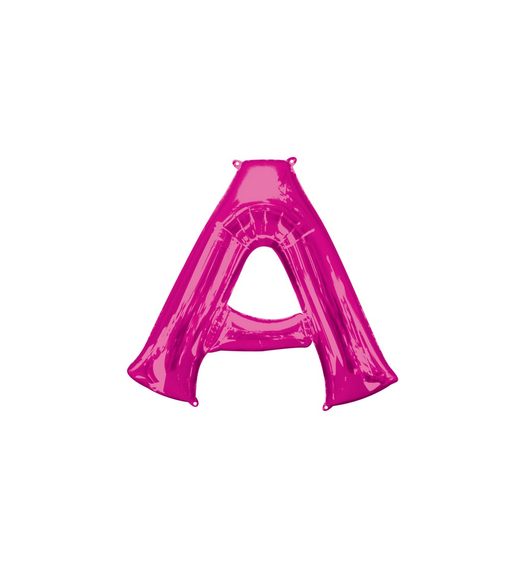 Růžové nafukovací písmeno A - balónek
