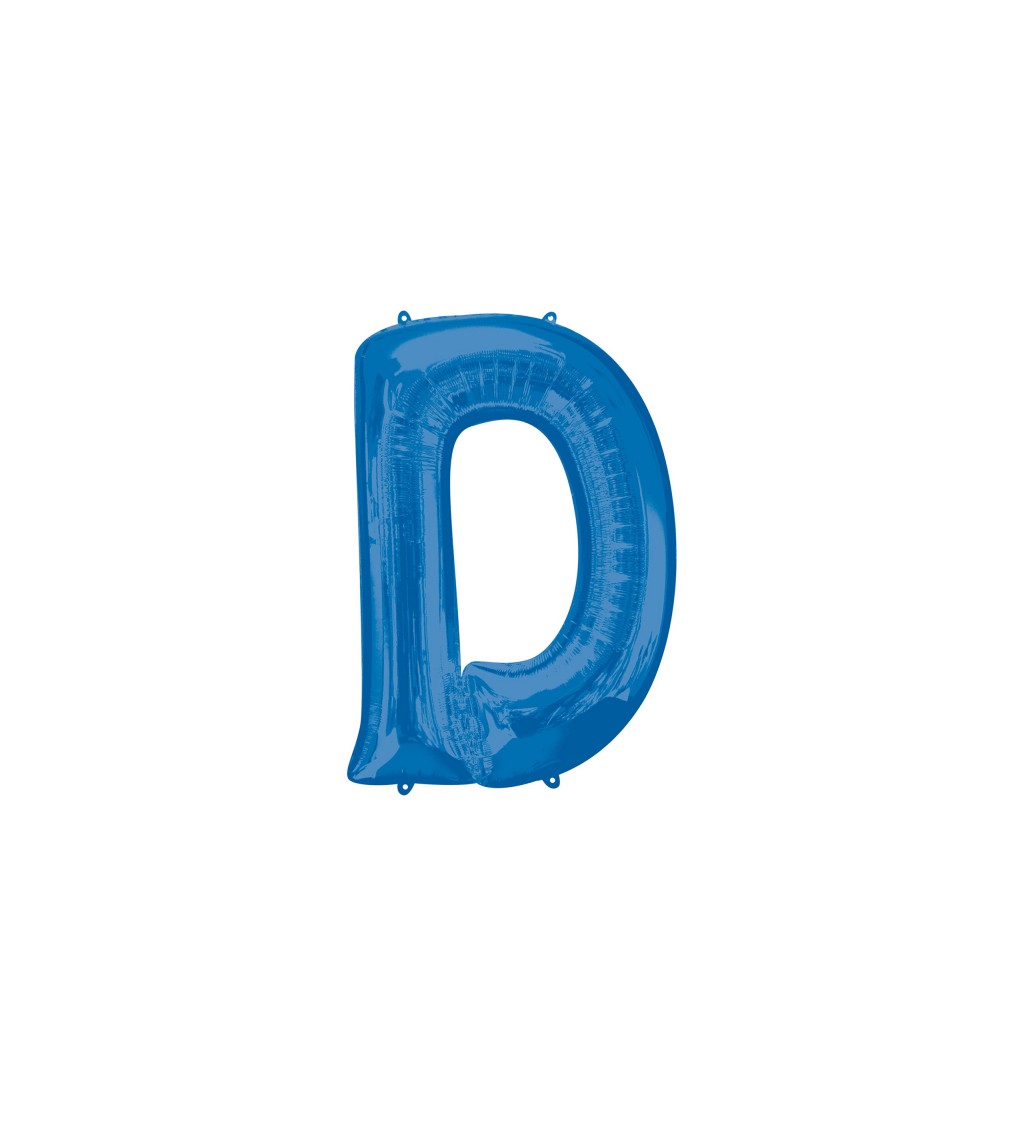 Modré nafukovací písmeno D - balónek