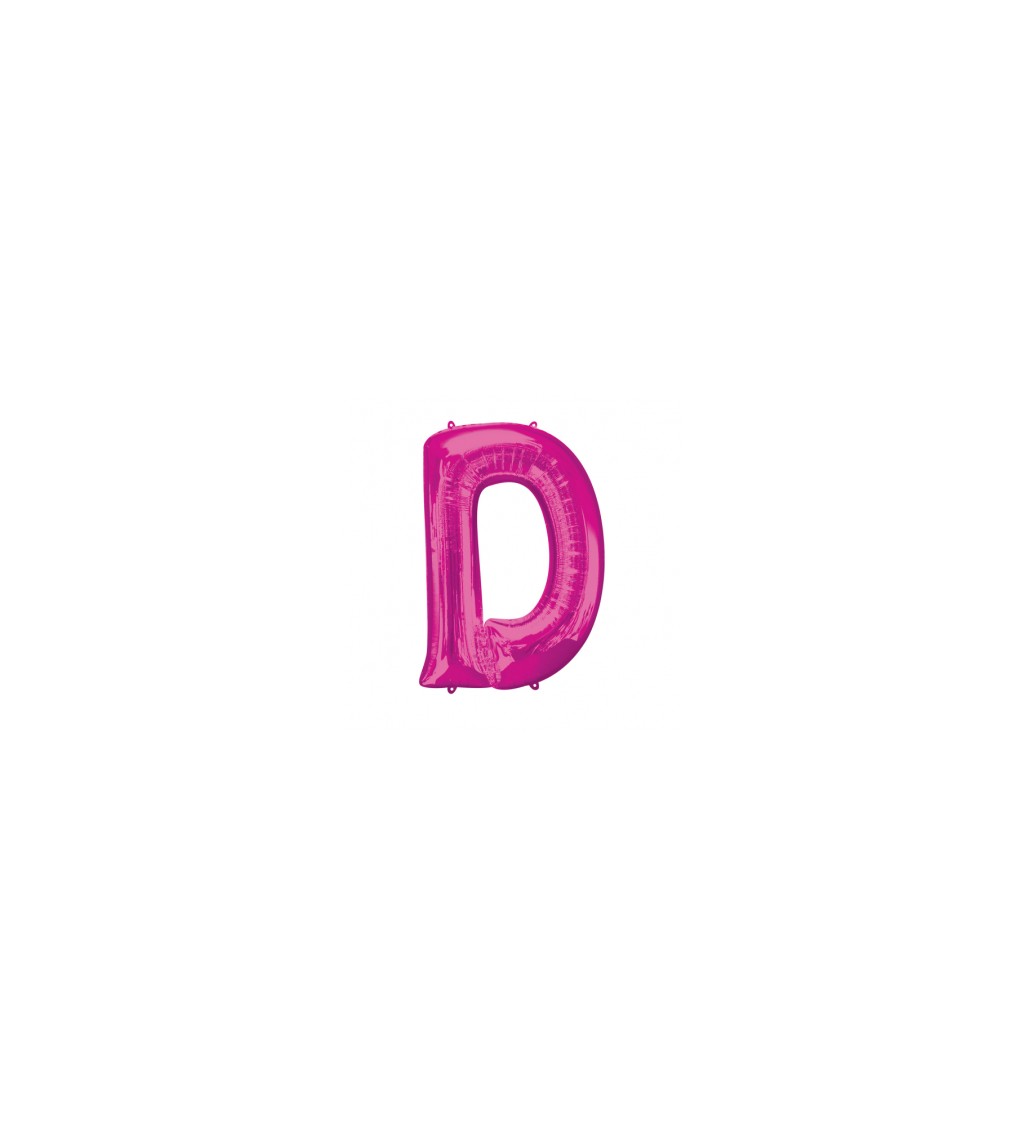Růžové nafukovací písmeno D - balónek