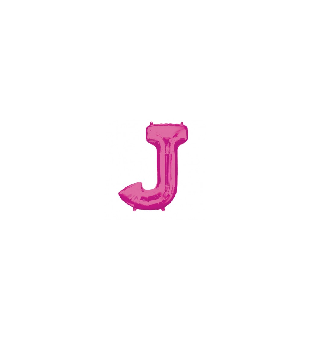 Růžové nafukovací písmeno J - balónek