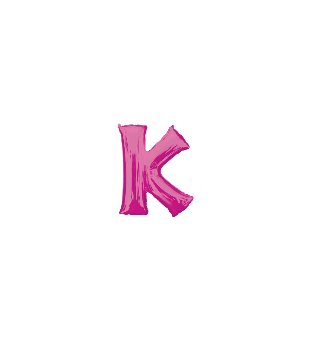 Růžové nafukovací písmeno K - balónek