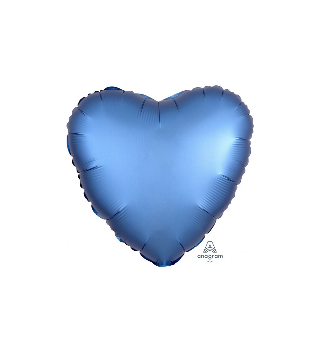 Azurový balónek - fóliové srdce