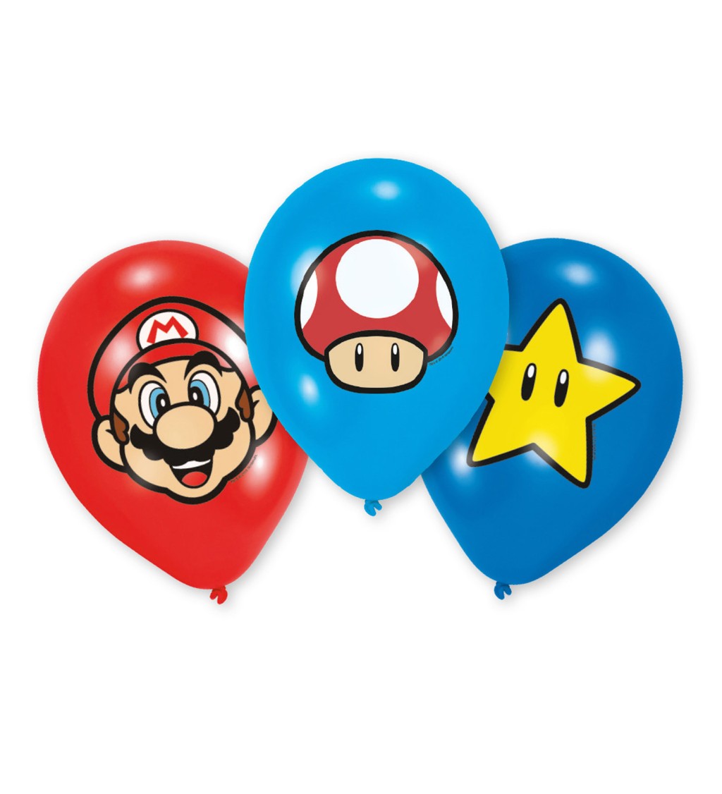 Latexové balónky - obrázky Super Mario