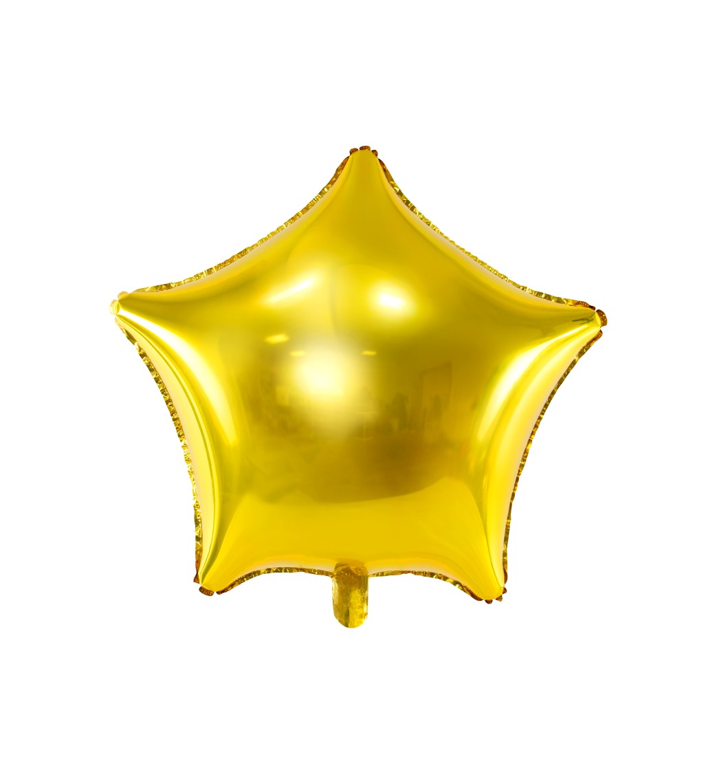 Fóliová metalická hvězda - zlatá