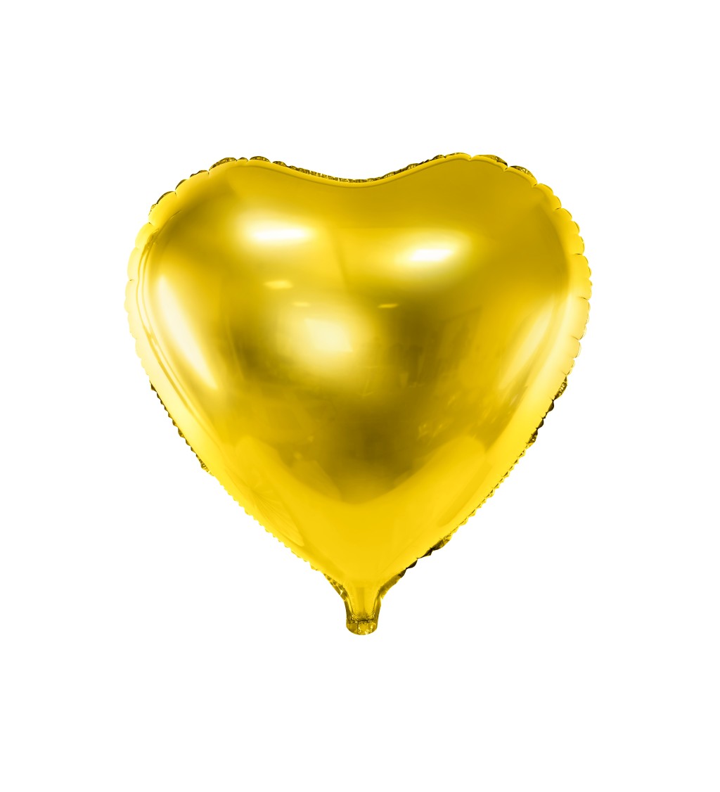 Fóliové metalické srdce - zlaté