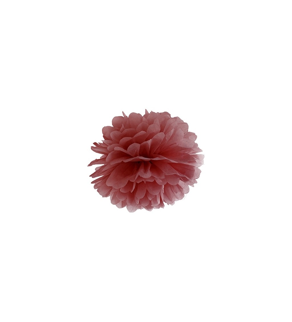 Purpurově červený pompom