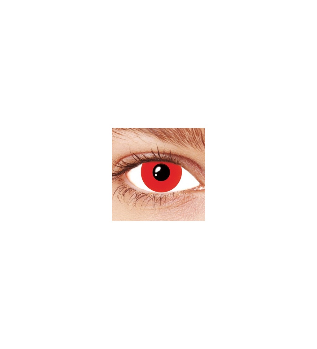 Kontaktní čočky v červené barvě - nedioptrické
