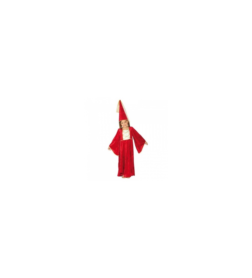 Červený kostým pro dívky - Hradní paní