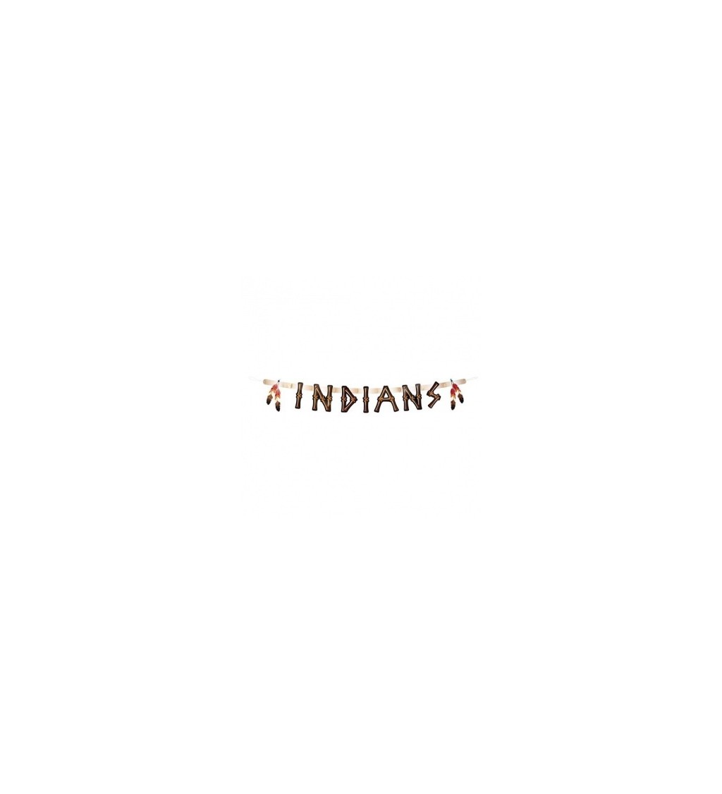 Girlanda - nápis Indians