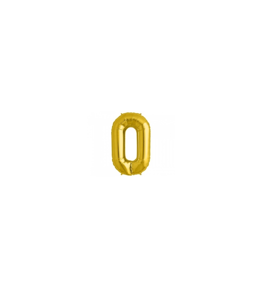 Zlatý balónek 0 - fóliové číslo