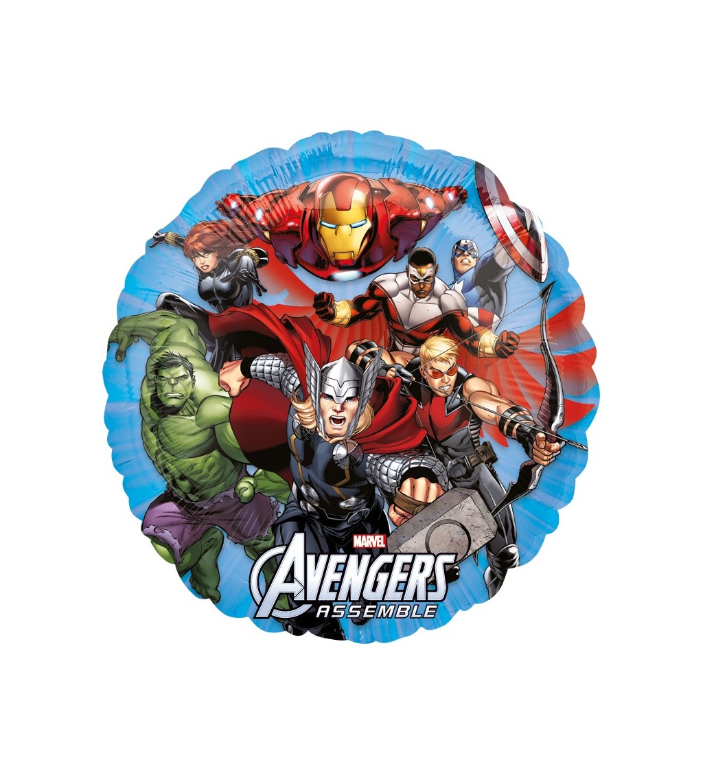 Balónek s motivem Avengers - kulatý