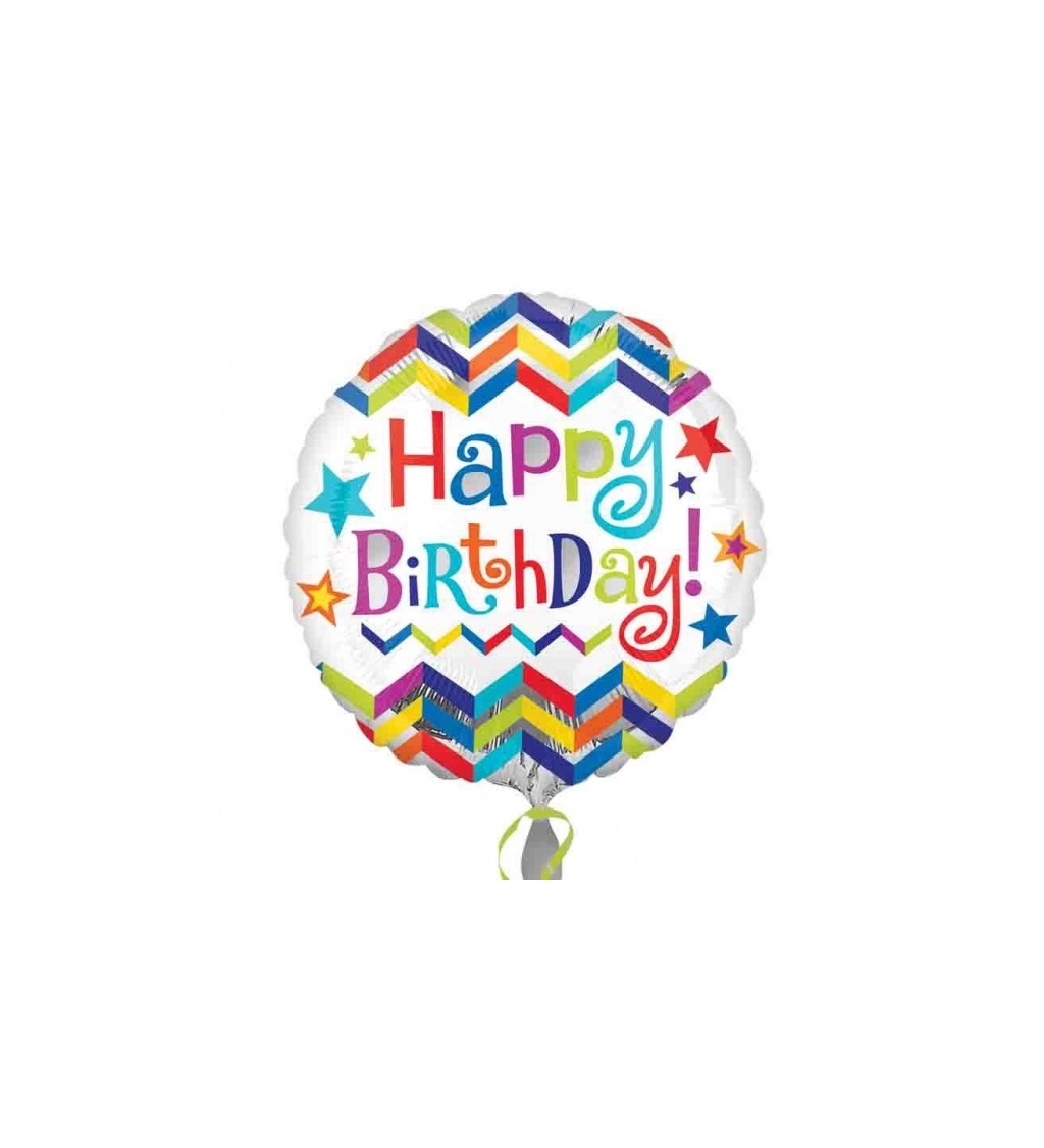 Kulatý narozeninový balónek - fóliový 