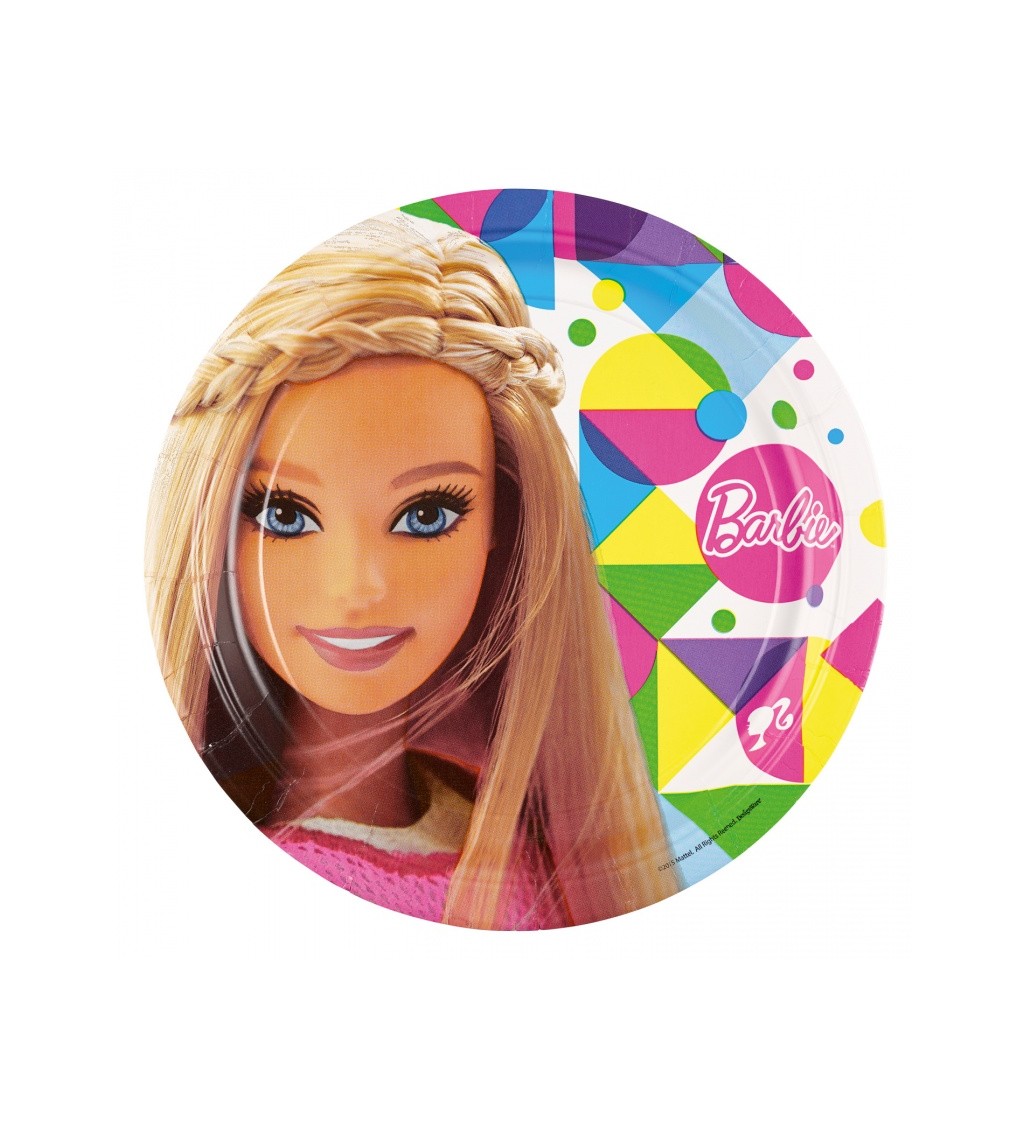 Talířky s panenkou Barbie 