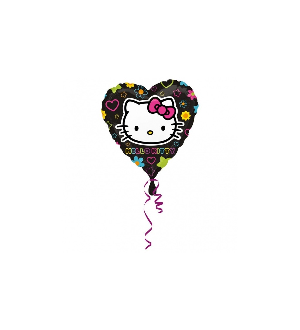 Nafukovací srdce s Hello Kitty - fóliové