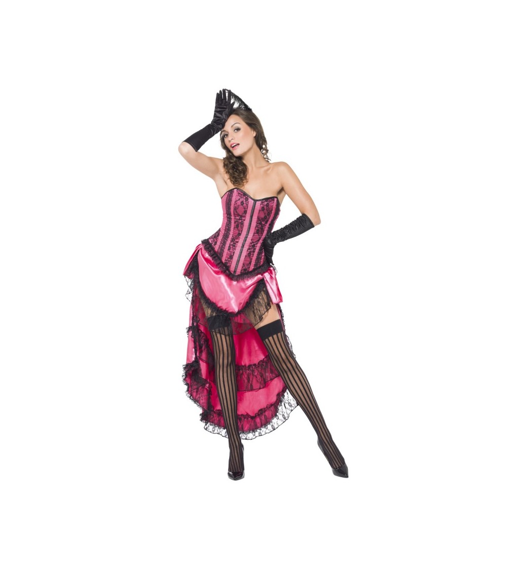 Kostým Kankánová tanečnice - růžový 