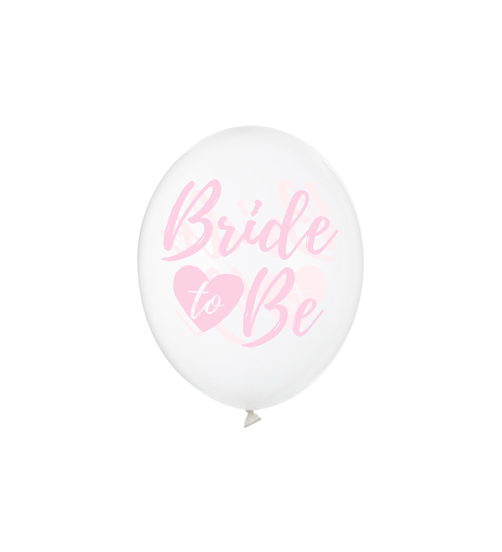 Balónky Bride to be - růžový nápis