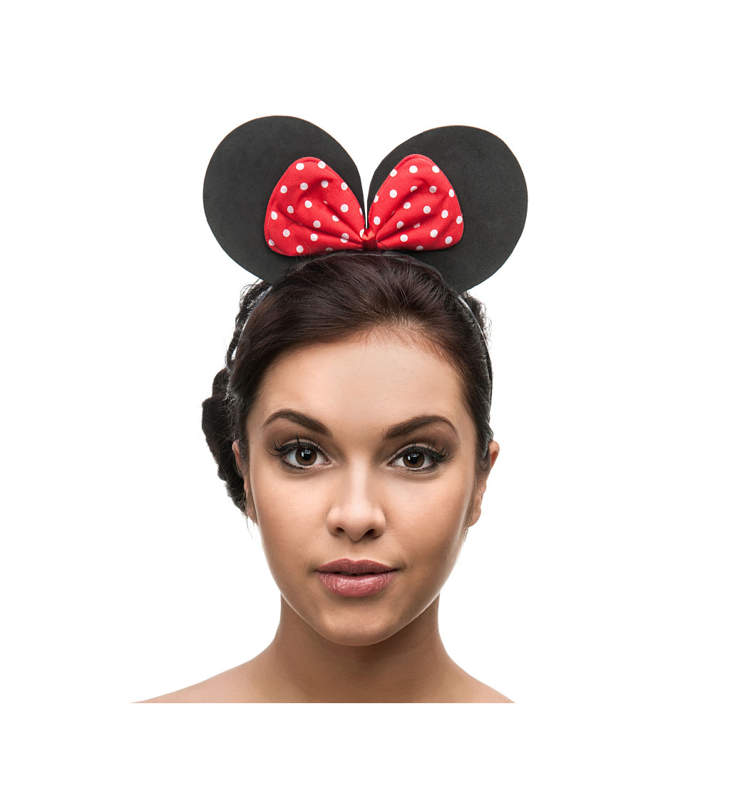 Uši na čelence - myška Minnie