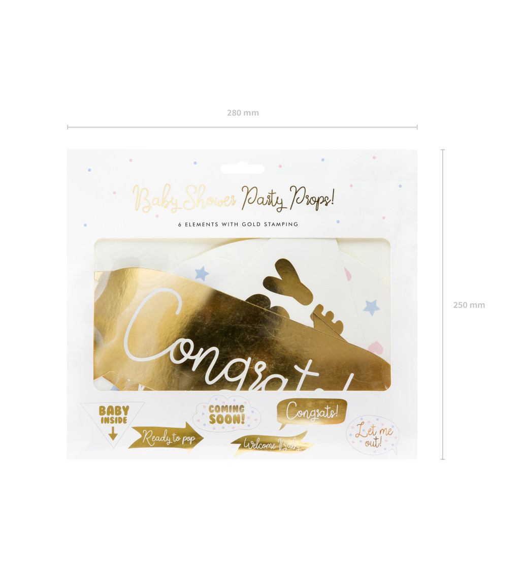 Rekvizity do fotokoutku - Baby shower