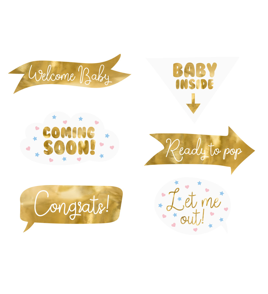 Rekvizity do fotokoutku - Baby shower