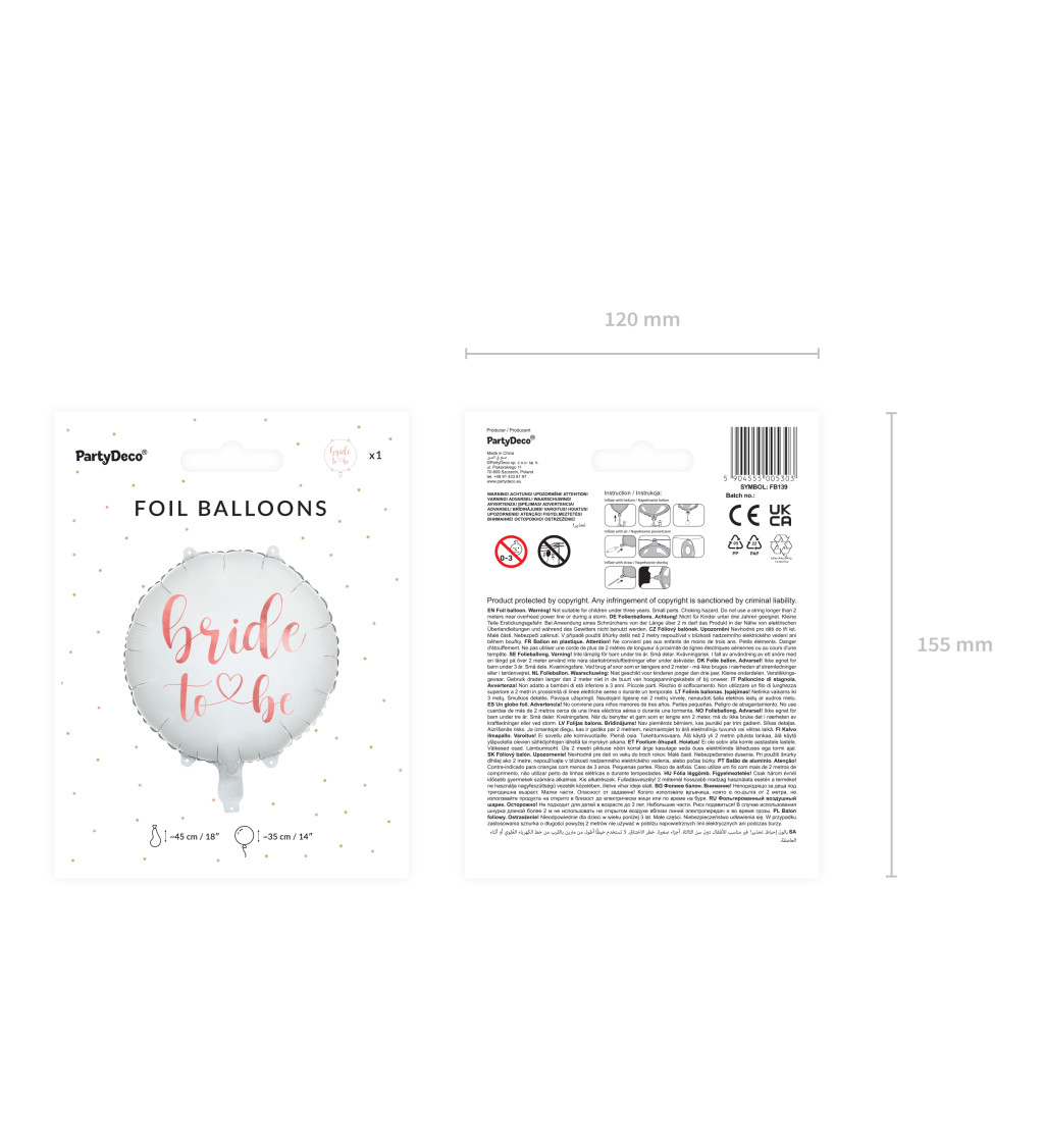 Bride to be balonek - rosegold