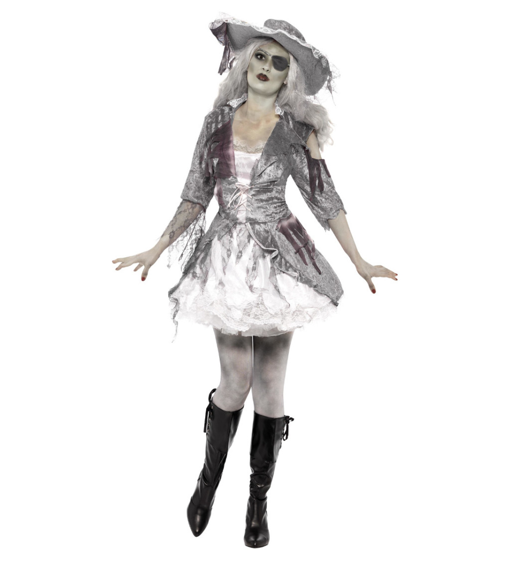 Kostým - Zombie pirátka deluxe