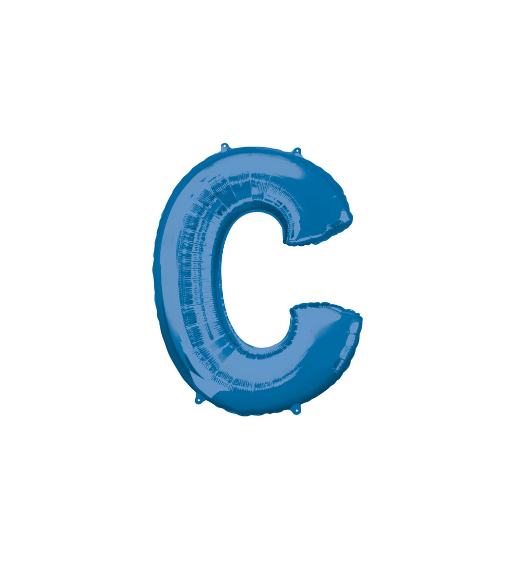 Modré nafukovací písmeno C - balónek