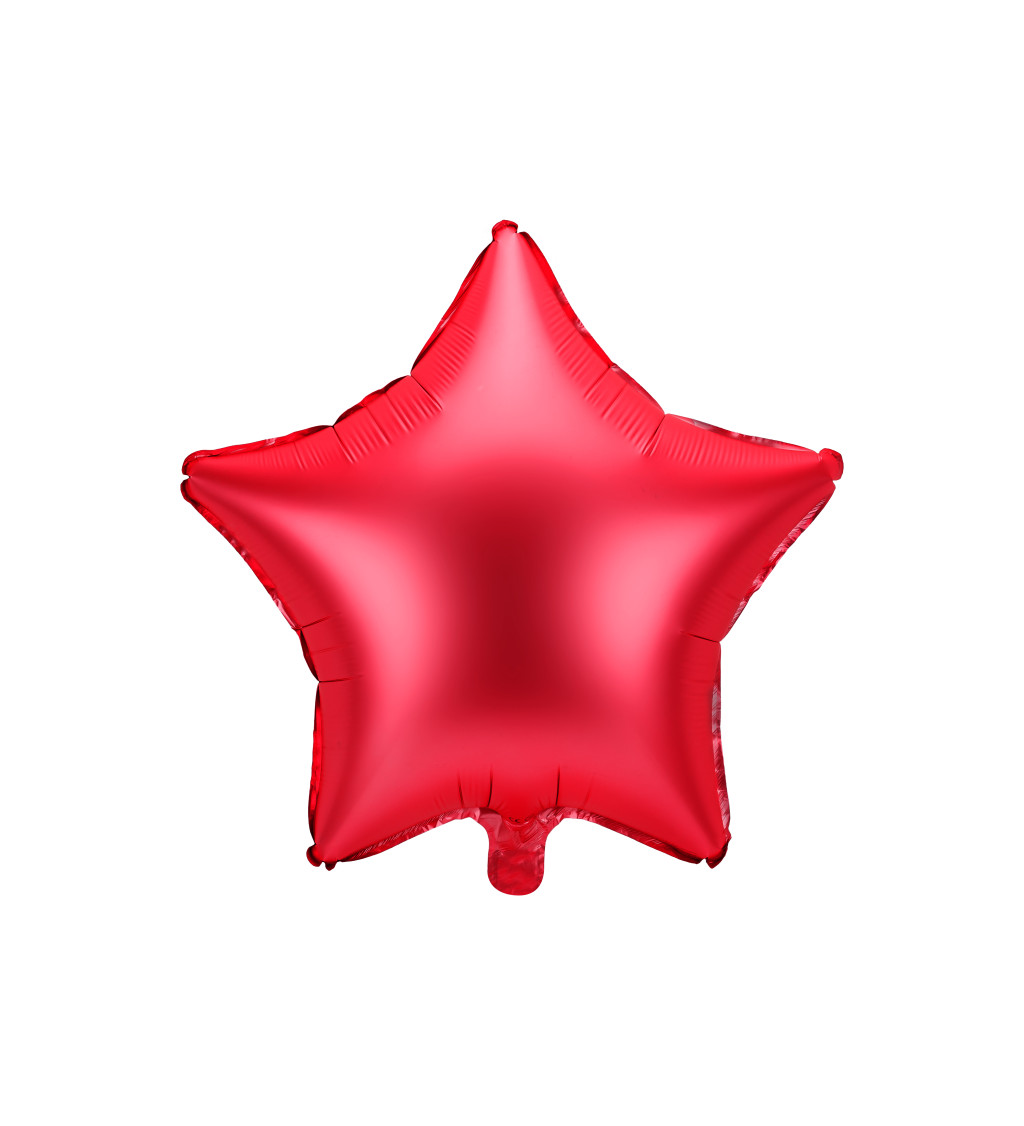 Fóliová saténová hvězda - červená