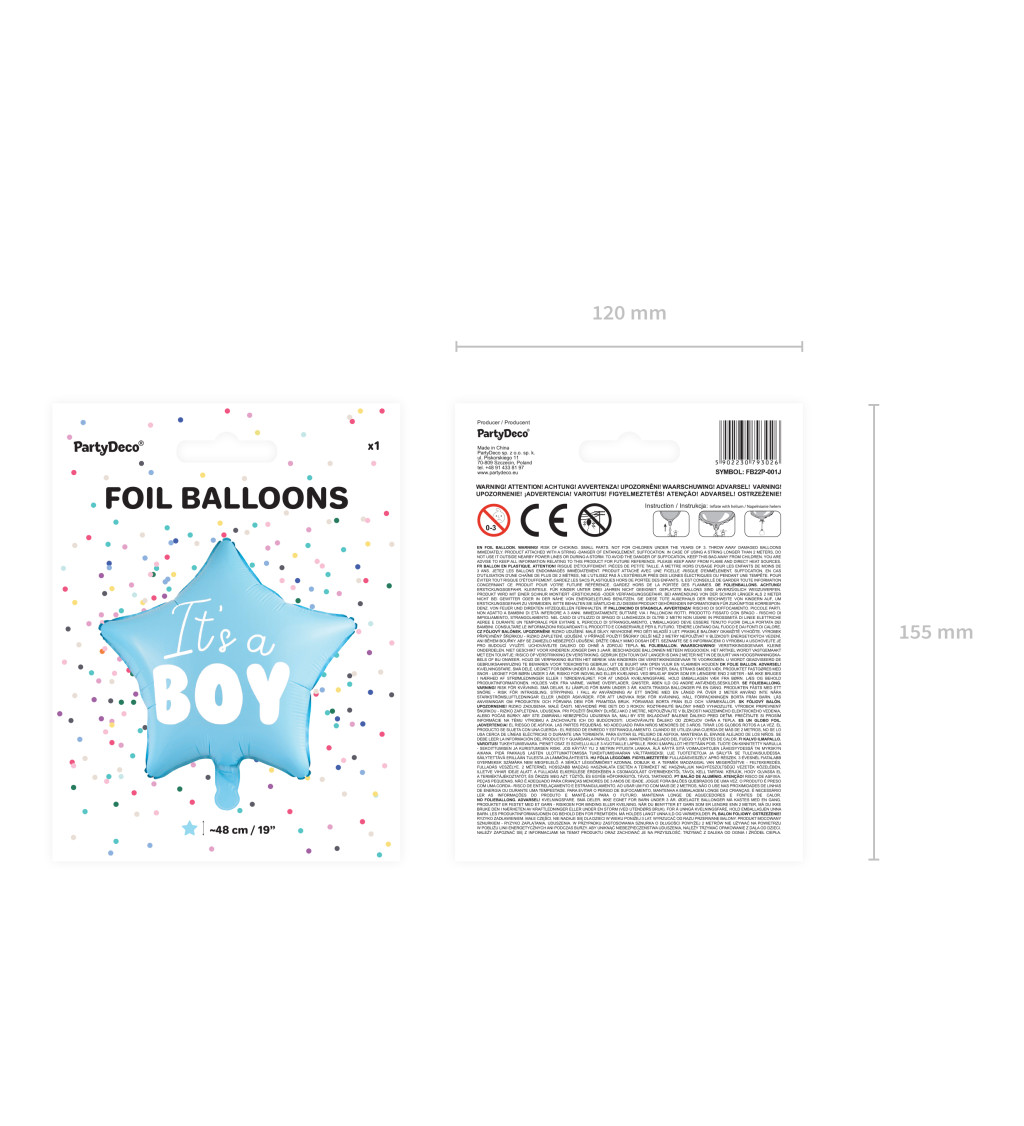 Balónek hvězda - It's a boy
