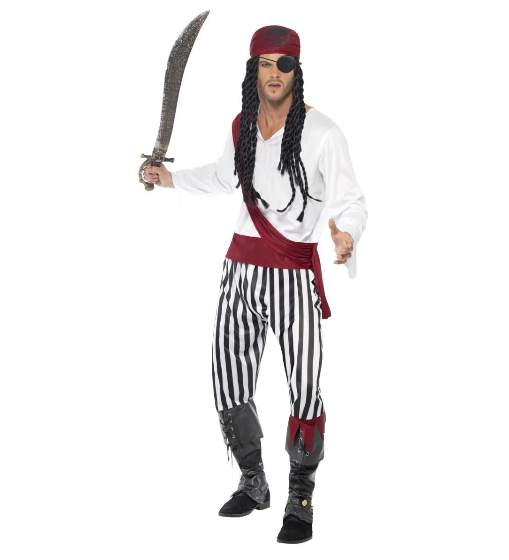 Kostým Piráta - pruhovaný