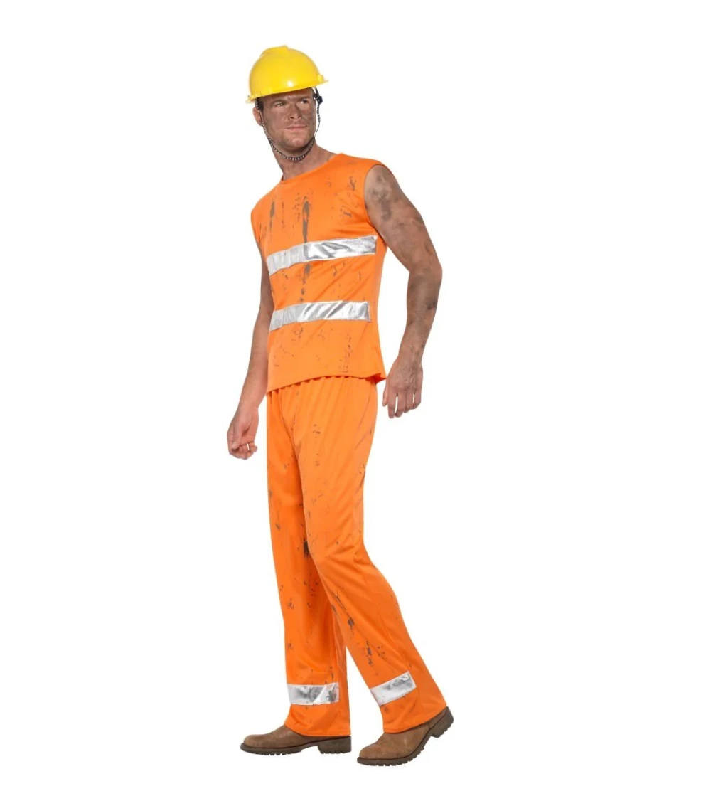 Kostým Dělníka - oranžový