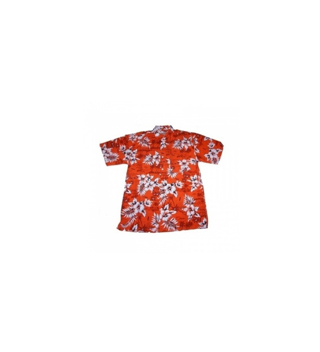 Oranžová košile - havajský styl