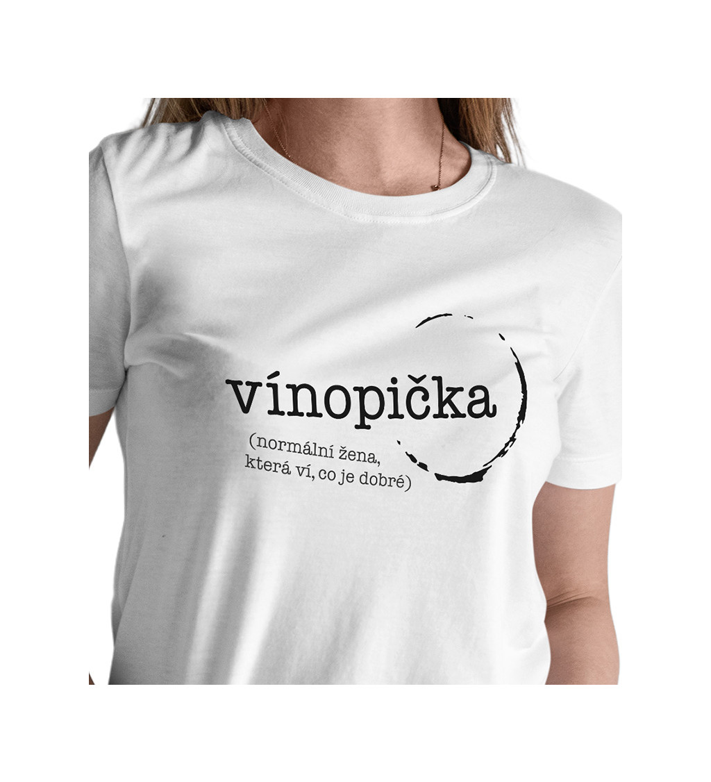 Dámské triko bílé - Vínopička