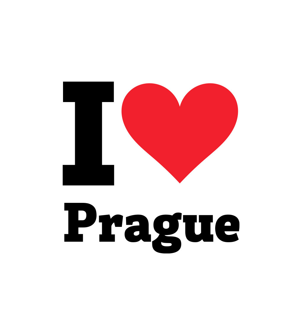 Pánské bílé triko - I love Prague