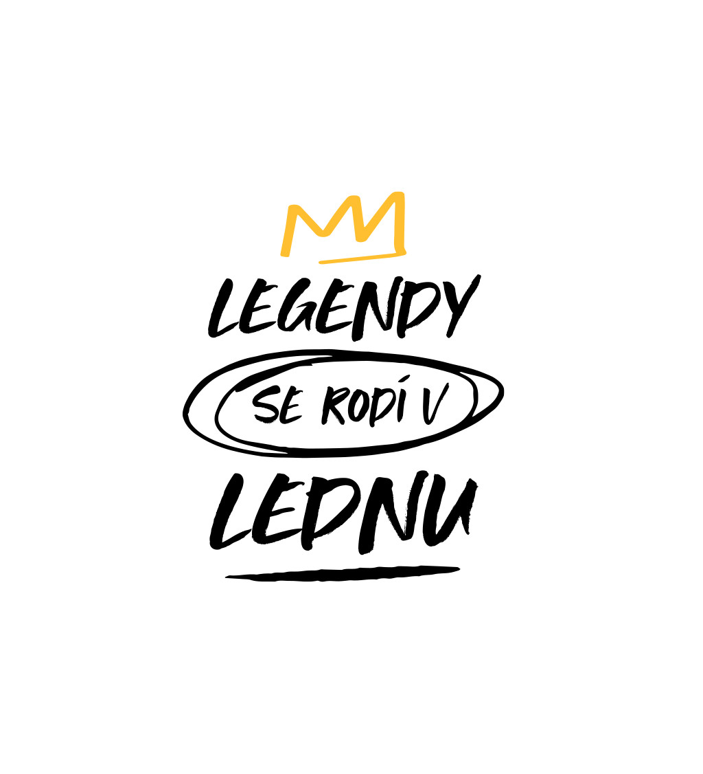 Dámské triko bílé - Legendy se rodí v lednu