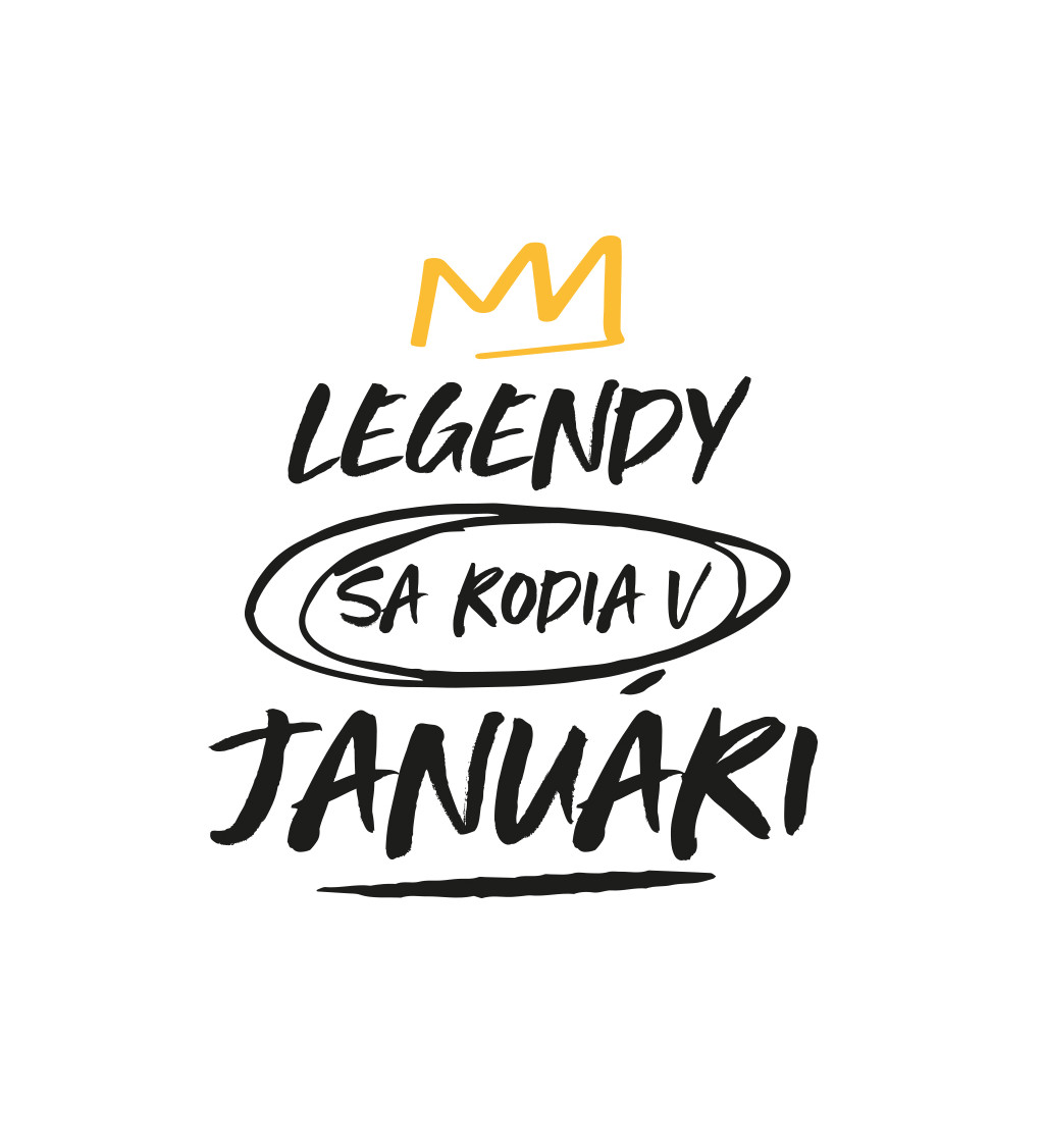 Pánské tričko bílé - Legendy v januári