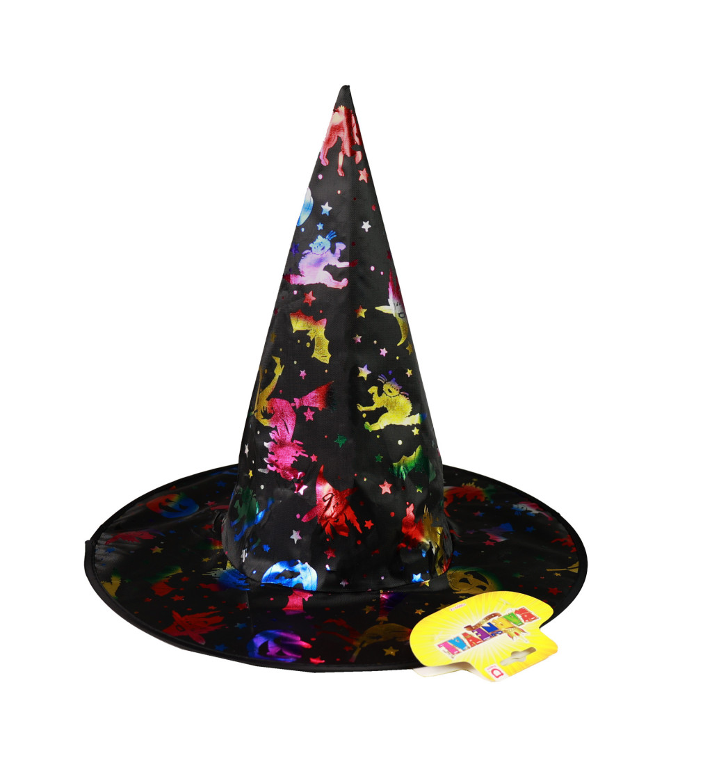 Čarodějnický klobouk - barevné čarodějnice