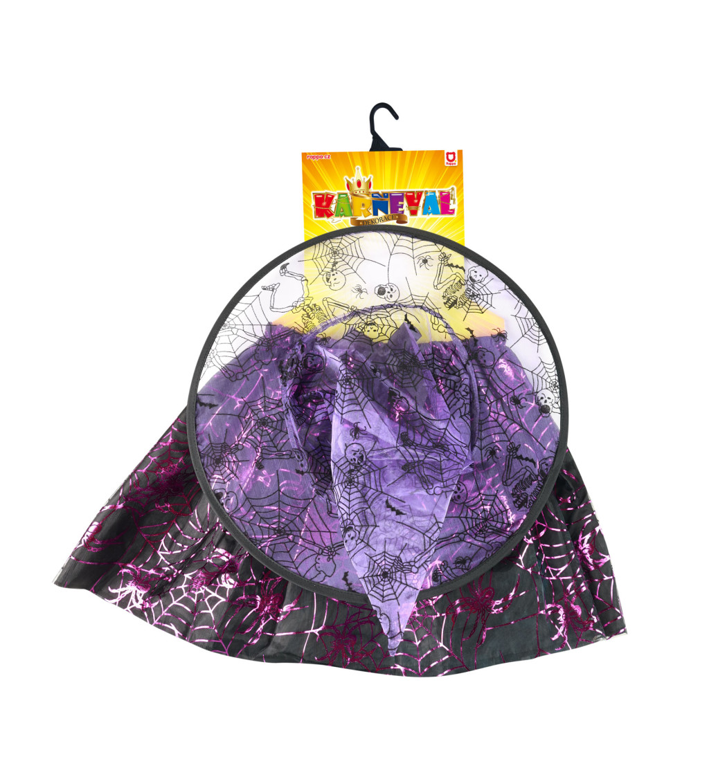 Čarodějka - fialový klobouk a sukně